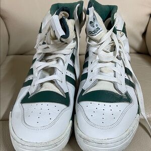 Adidas Classic Rivalry White and Dark Green Sneakers